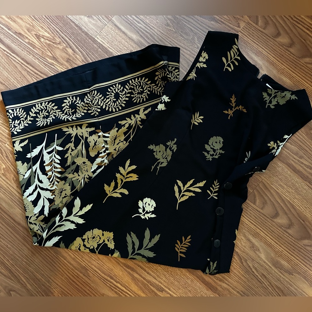 Vintage fall dress with button detail